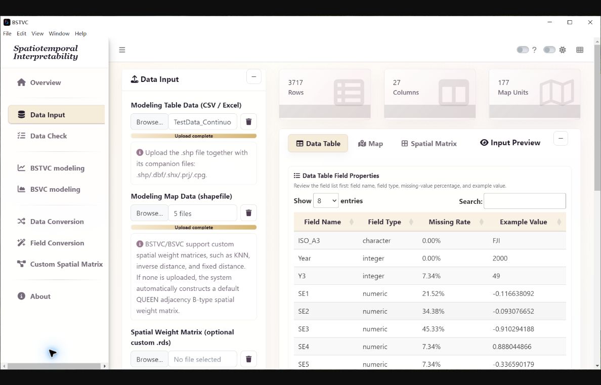 Documented English Desktop input screen showing 3717 rows, 27 columns, and 177 map units for the HALE case